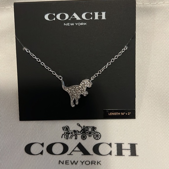 Coach Pavé Rexy Pendant Necklace NWT - Picture 2 of 2